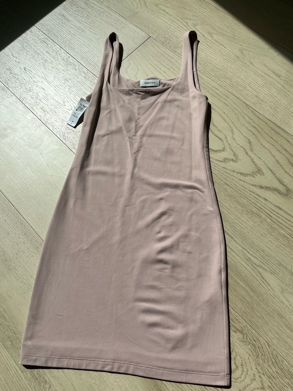 Babaton Contour Tank mini dress Kasha Taupe Size Small